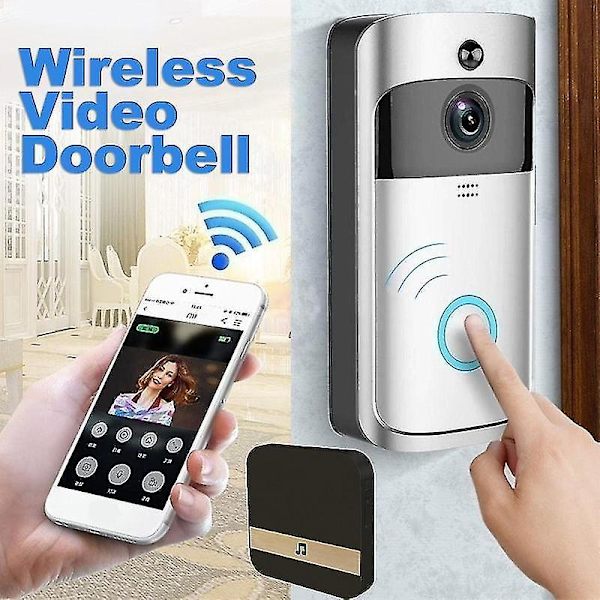 Smart Home V5 Trådløst Kamera V7 Videodørklokke 1080p HD