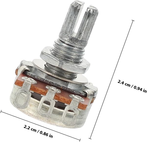 4 stk. lineær konisk potensiometer gitarpotensiometer erstatning sterk struktur aluminium jern solid gitarreparasjon