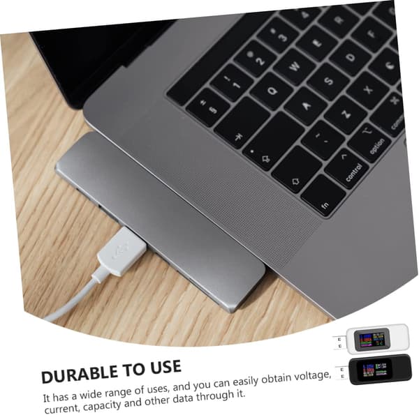 2st USB Voltmeter Amperemeter Skärmtestare för USB-laddningsmonitor Vit Mätanordning Strömtestare