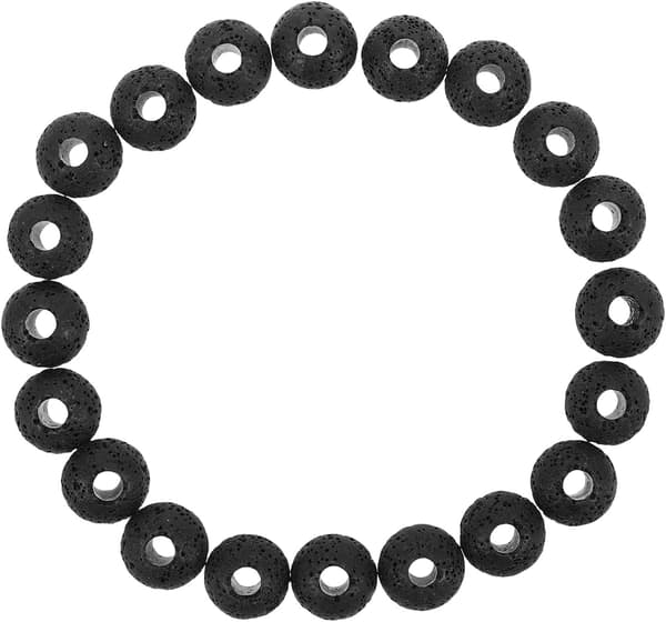 20 stk vulkanske lavasteinsperler eterisk olje diffusersteiner runde avstandsperler