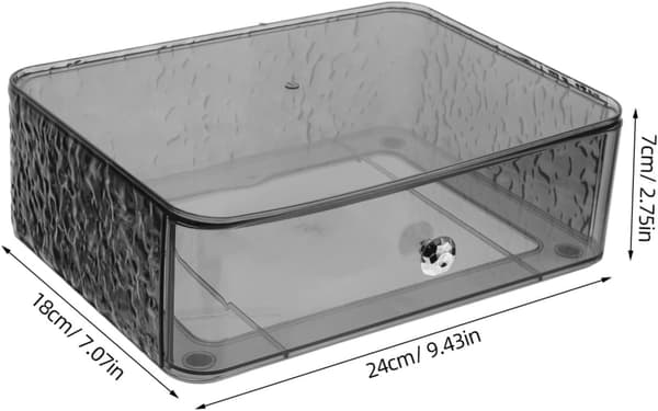 Makeup Organizer Plast Opbevaringsboks Stor Kapacitet Makeup Holder Grå Sølv Organizer til Hjemmet