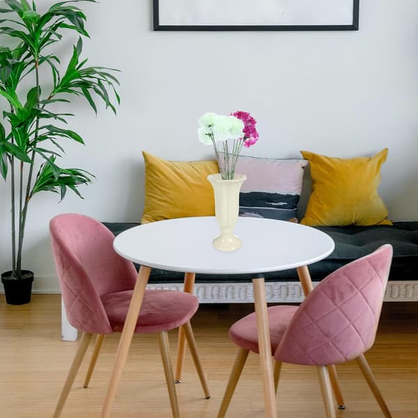 Keramisk Blomvas Neutral Beige Lätt Dekorativ Kruka för Sovrum och Heminredning