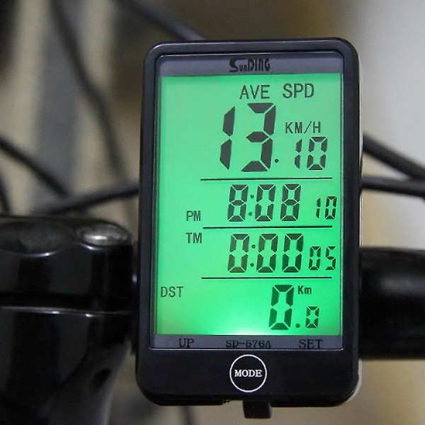 Trådløs Cykelcomputer Odometer Hastighedsmåler LCD