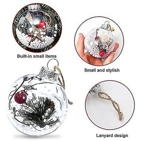 Julelys Ornamentkuler Transparent Hengekule