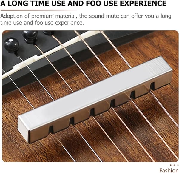 Gitarrdämpare i aluminiumlegering för brusreducering och volymkontroll vid övning