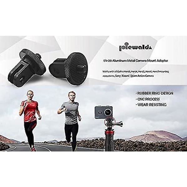 Alumiininen kamerakiinnityssovitin GoPro-ekosysteemille, -20 muuntaja