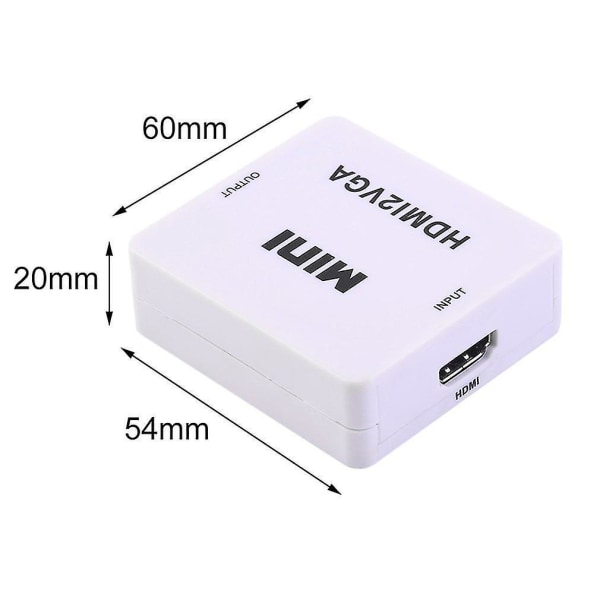 Full HD 1080p HDMI till VGA Adapter Converter Connector Audio