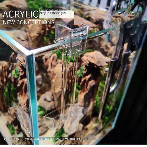 Akvarium Foderingsrør Glas Foderapparat Akryl Universal