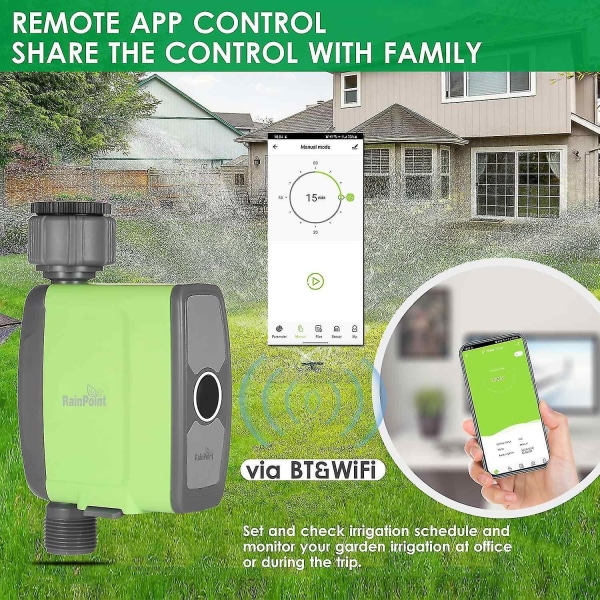 Programmerbar BT Wifi Vanntimer Slangekran Utenfor