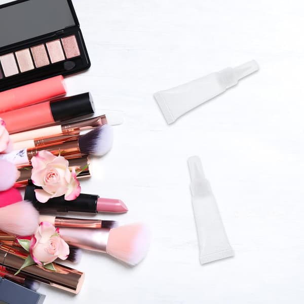5 stk. mini lipglossbeholdere med børste for DIY skjønnhet og reisebruk