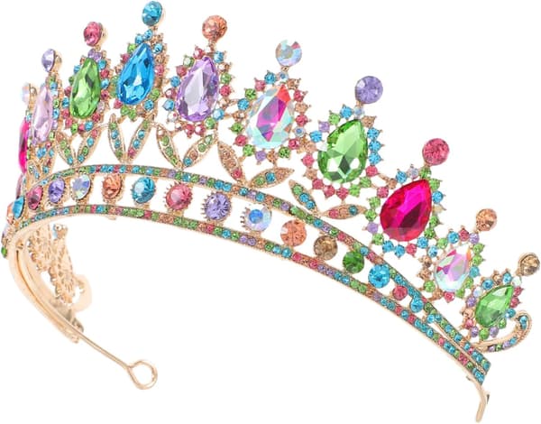 Elegant brudekrone for brud Lett krystalltiara hodeplagg Glitrende brudehårtilbehør