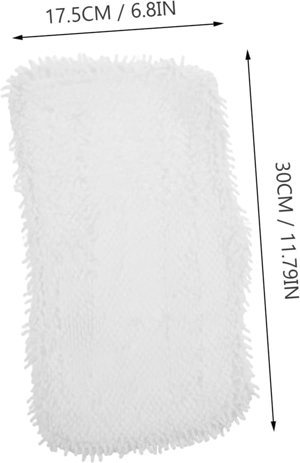 2 stk Moppehoder Erstatning Gjenbrukbare Dampmoppputer Kompatibel 2-i-1 Hvit Mikrofiber
