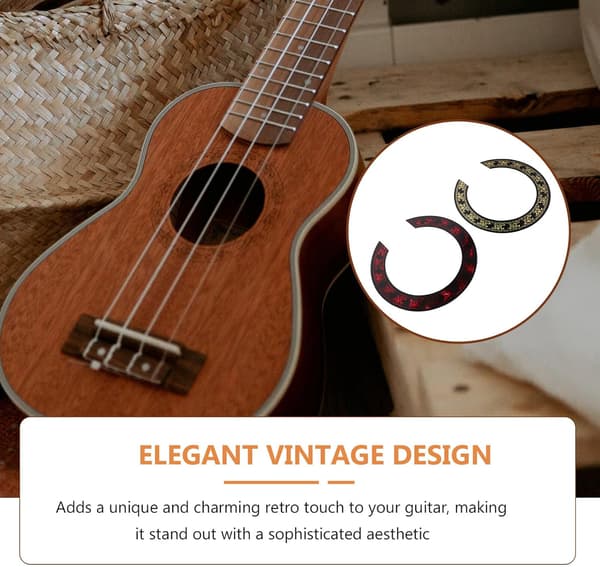 2st Akustisk Gitarr Ljudhålsdekal med Självhäftande PVC-material