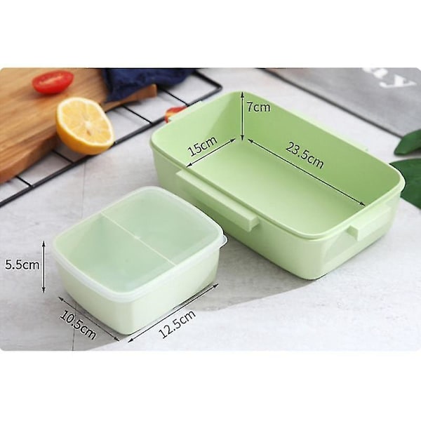 Mikroaaltouuniin sopiva lounasrasia lapsille, vuotamaton Bento Green