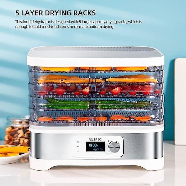 Rospec Husholdnings Rustfrit Stål Fødevare Dehydrator Tørreapparat