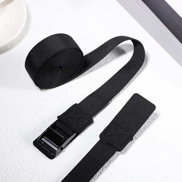 4 st bagageförpackningsremmar, brädbindningsrem, buntband, svart nylon