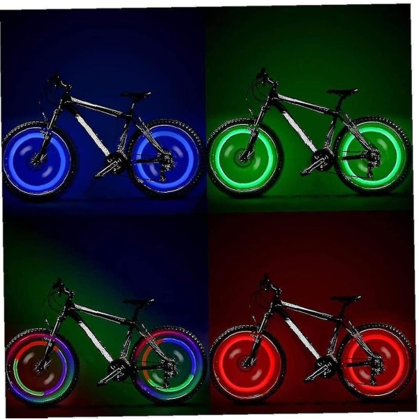 Polkupyörän puolivalot Led-valot polkupyörän pyörän polkupyörän valot puolivalot maantiepyöräilyyn (4kpl-mlticolor)
