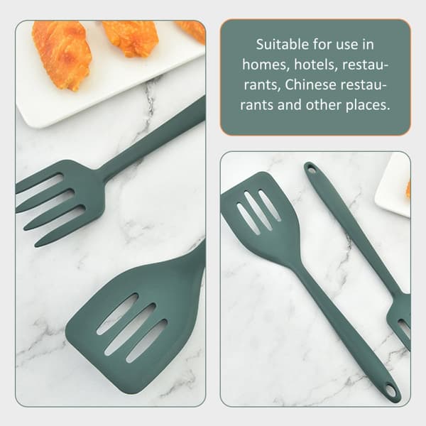 Multifunksjonell silikongaffel og sikker stekespade sett 2 stk for matlaging