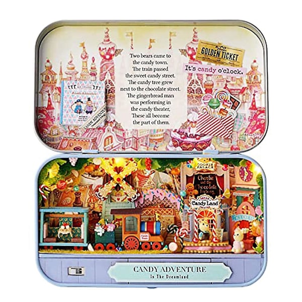 Uusi kuuma 1:24 Uusi laatikko Teatteri Nukkekoti Kalusteet Miniatyyri DIY Nukkekotisetti Lapsille