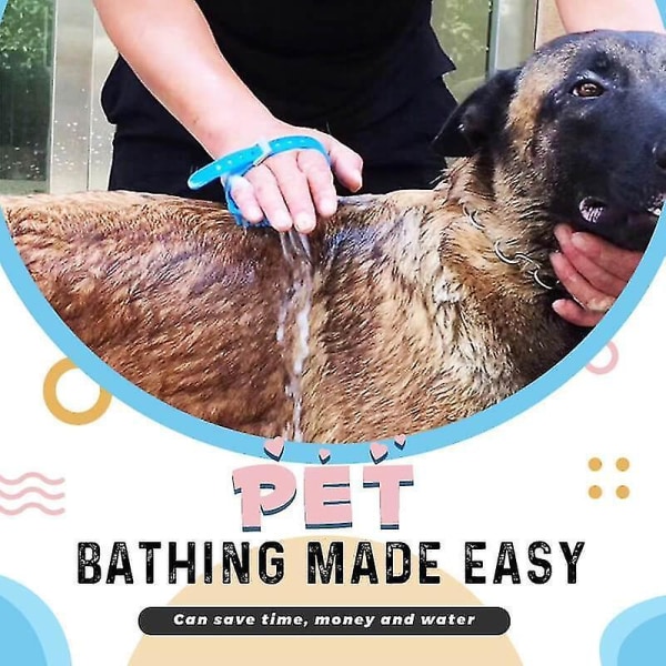Pet Badeværktøj Massage Scrubber Badesprøjter Håndholdt Grooming