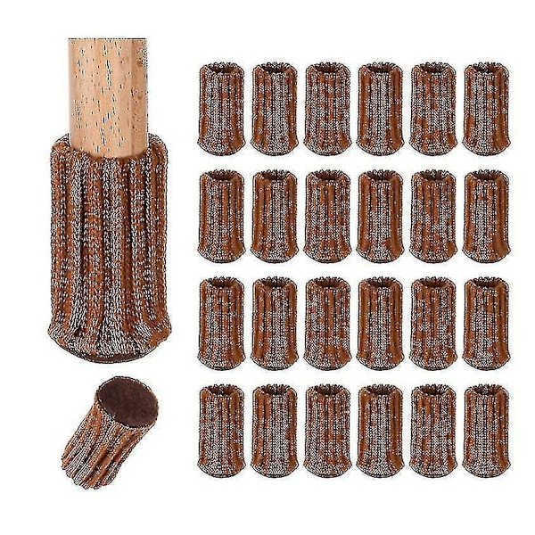 16-pack möbelsockor i stickad design för stolsben