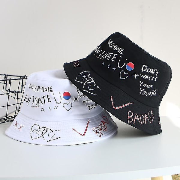 Unisex Bucket Hat med Graffiti-bokstaver