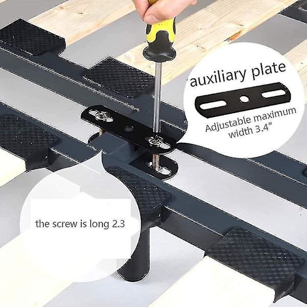 2 stk Justerbare Høyde Senterstøttebein for Sengeramme, Sengesenterlameller Tunge_(kostbuy)