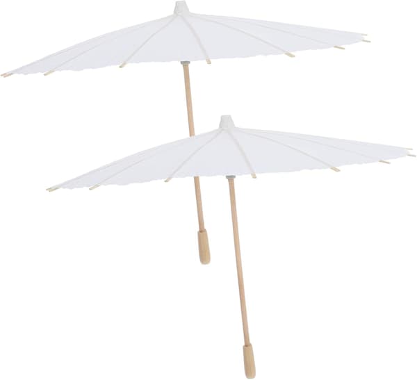 2 stk. håndtegnede doodle-paraplyer DIY håndmalede paraplysæt