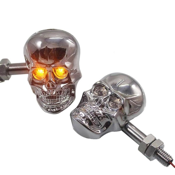 Punk Skull Shape Blinklys til motorcykel Mod