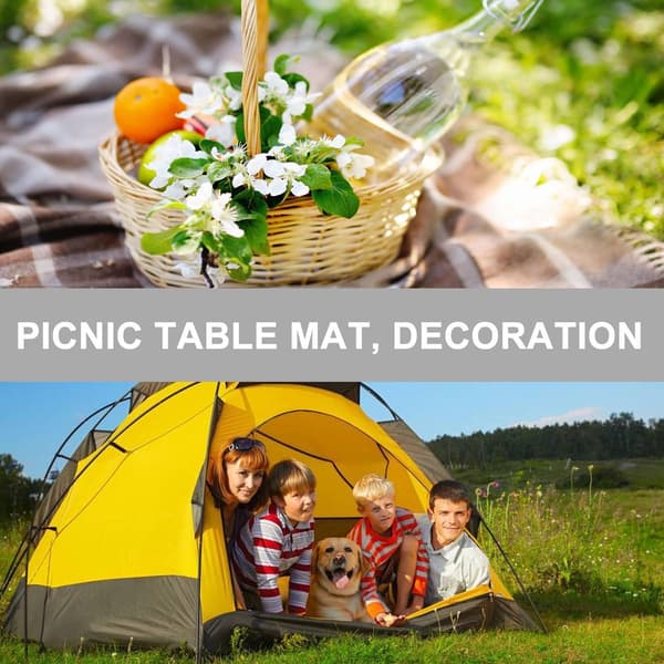 Utomhus picknickduk Växtmönster Tryckt duk Bomull Vattentät Slitstark