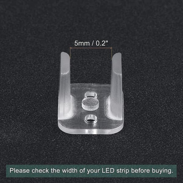 Led Neon Monteringsklips, Fastgørelsesclips Holder til 8mm Neon Led Strip