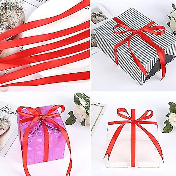 5 rullaa nauhaa jouluun, satiini silkki DIY käsityö koriste lahja