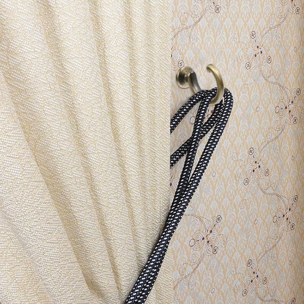 2 stk. gardinholdere i zinklegering til vægmontering, klassisk elegant moderne stil