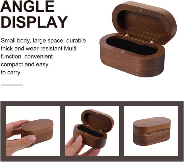 Gitarrplektrum Organizer Box Trä Robust Bärbar Hög Hållbarhet Kaffefärgad Förvaringslåda