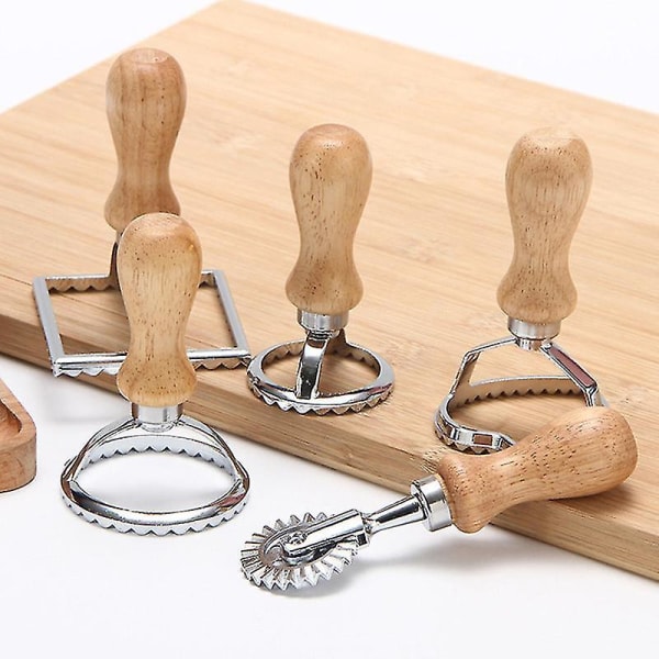 5-pack Ravioli-stämpelset - Dumplingformar & Degpress