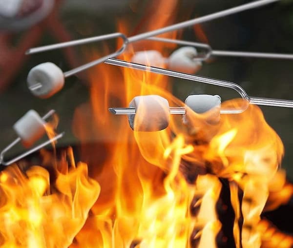 5 stk. Grillspyd Udtrækkelig Rustfrit Stål med Bærepose