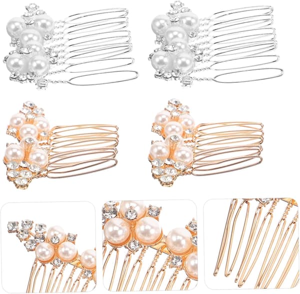 4 st kristall brudhårkammar eleganta bröllopshåraccessoarer
