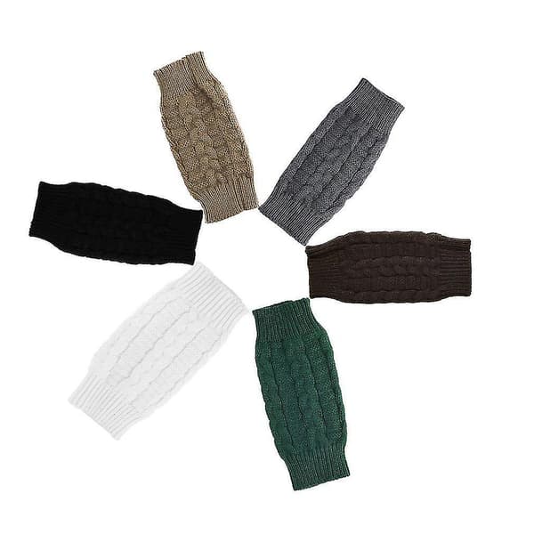 Unisex Stickade Fingerlösa Vintervantar Mjuka Varma