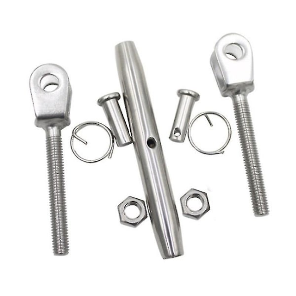 Jekk og jekk-rigg med lukket kropp i rustfritt stål, med magnetisk funksjon, marin kvalitet, sølvfarget, 1 stk