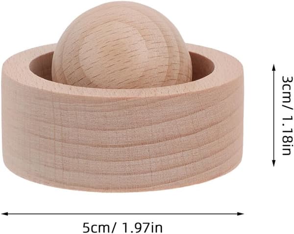 4 stk. bøgetræ aromaterapi diffuserkugler mini oliediffuser
