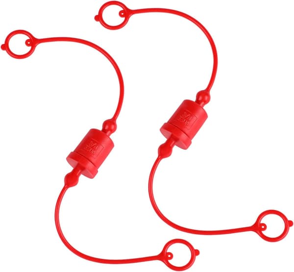 Hydraulkoppling Dammskydd och Plugg Kit Plast Dammskydd för Hydraulsystem 2 Satser Röd