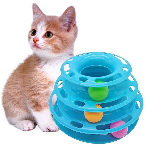 3-lags Pet Cat Intelligence Triple Play Disc platespillerleketøy