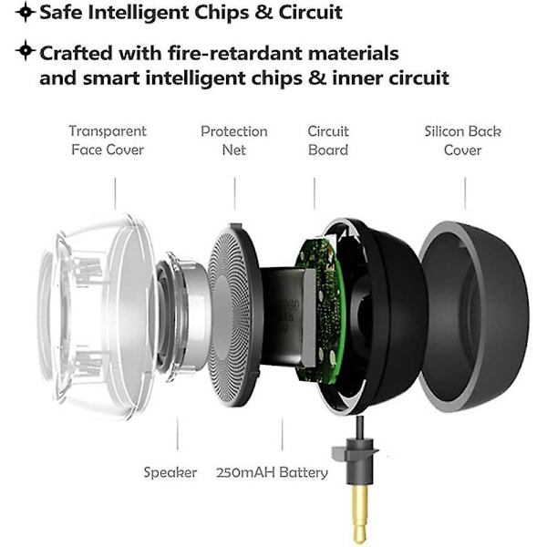 Mini Trådlös Högtalare Med 3,5 mm Aux-ingång Transparent Bas black
