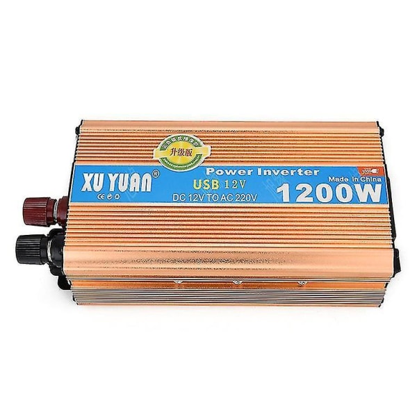 Xuyuan auton invertteri Dc12v 50hz 1200w kultainen USB portti