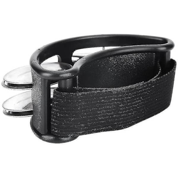Metallisk Tamburin Percussion, 1 Styck, Svart