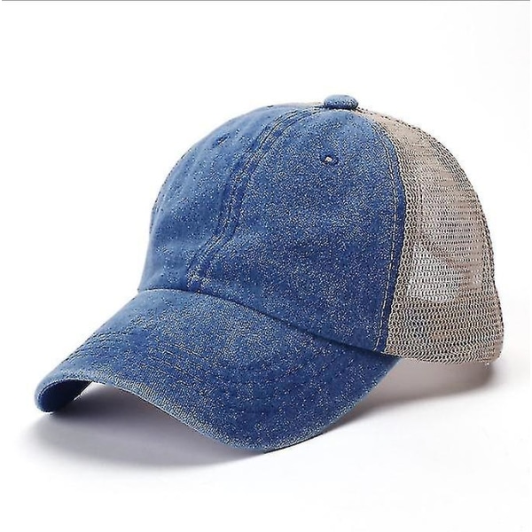 Retro Denim Basebollkeps Meshkeps Bakknappkeps