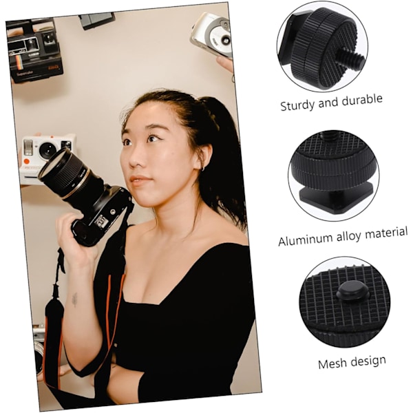Stativskruv Adapter Blixtskofäste Set för DSLR Kameratillbehörssats