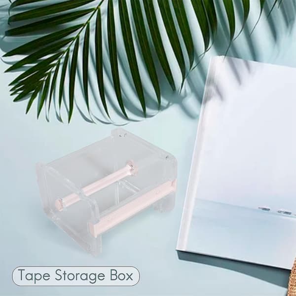 4-pack Transparent Synlig Desktop Multi Washi Maskeringstejp Dispenser, Tejpklippare, Rulltejp Hållare