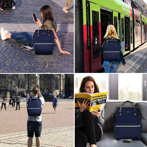 Laptop Ryggsäck 39.6 Cm (15.6 Tum) Skolryggsäck Dagryggsäck Vattentät Nylon Laptop Bagagefack