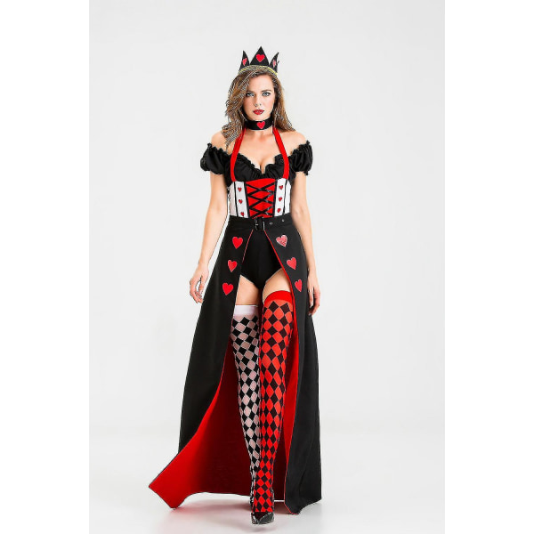 Hjerter Dame Kostyme Uniform Kostyme L